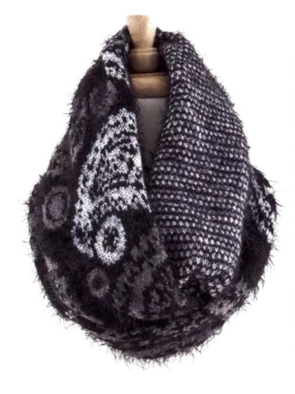 Reversible Black Paisley Scarf - Picture 1 of 5